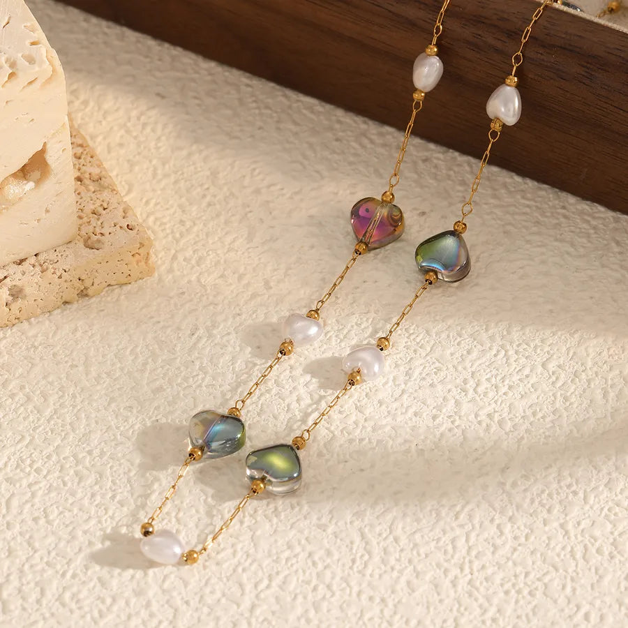 Discover the Elegance of the Colorful Shell Bead Necklace Clavicle Chain Jewelry Set