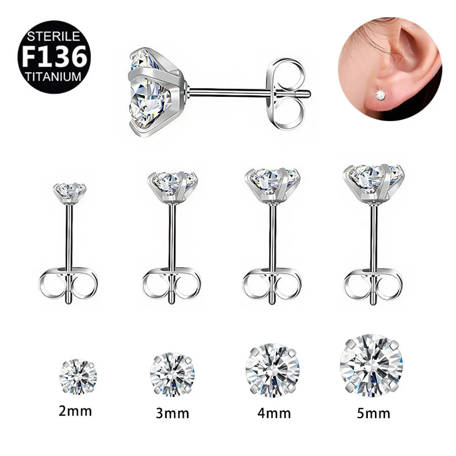Elevate Your Style with Titanium Claw Zirconia Ear Studs