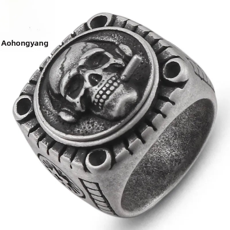 Discover the Unique Skull Head Smoking Pipe Ring: A Statement of Style
