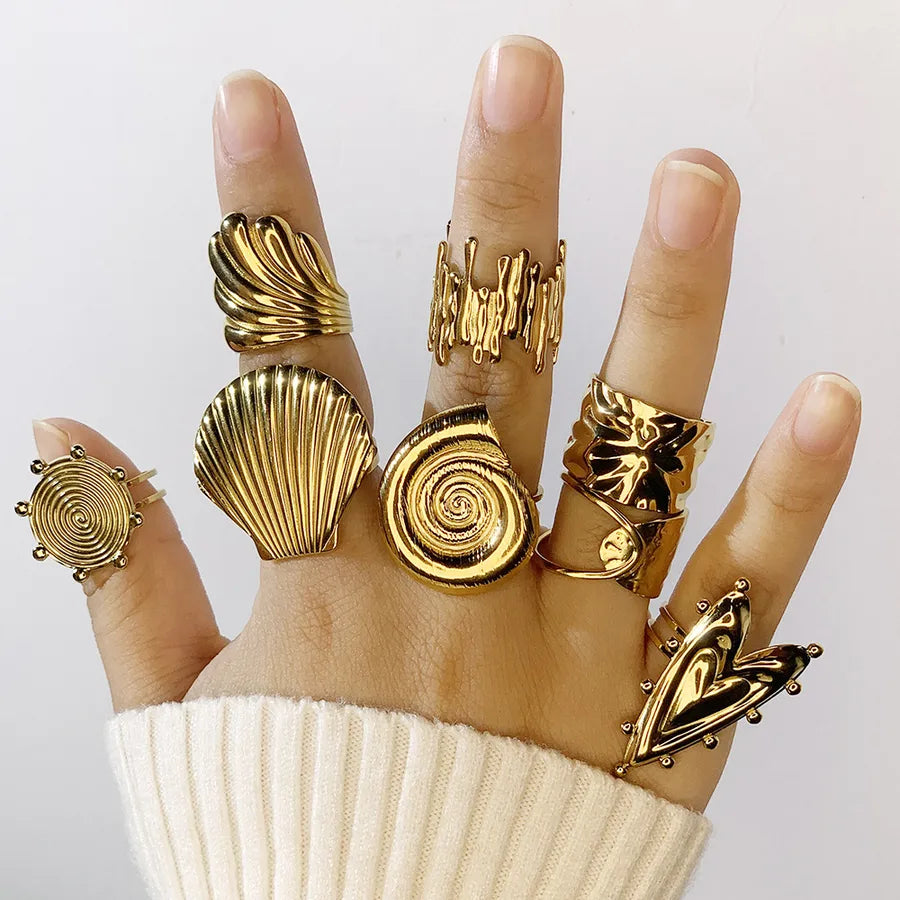 Discover the Allure of Exaggerated Punk Geometric Rings