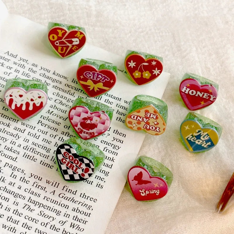 Sweet Cute Love Flower Cake Initial Rings: A Perfect Gift for Every Occasion
