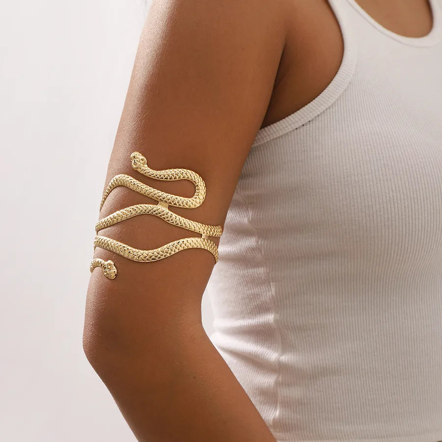 Elevate Your Style with the Hip Hop Exaggerated Snake Iron Wholesale Armband