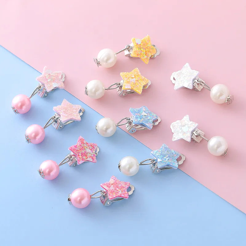 Discover the Elegance of Fashionable Star-Shaped Pendant Earrings for Kids