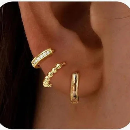 Elevate Your Style with Gold Plated Brass Zircon Round Circle Earrings