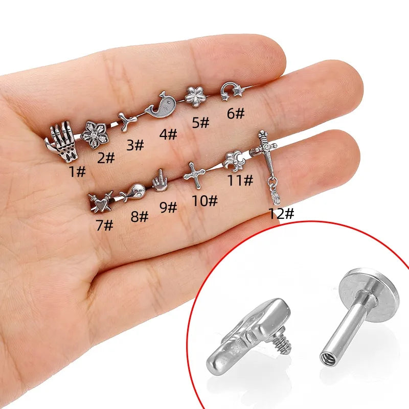 Discover the Elegance of 1Pcs 316L Stainless Steel Zircon Ear Jewelry