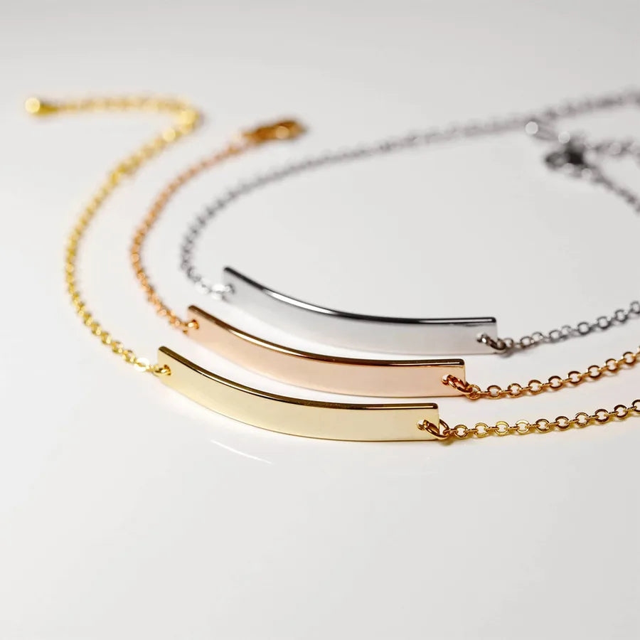 Elevate Your Style with Our Simple Style Geometric Titanium Steel Plating ID Bracelets