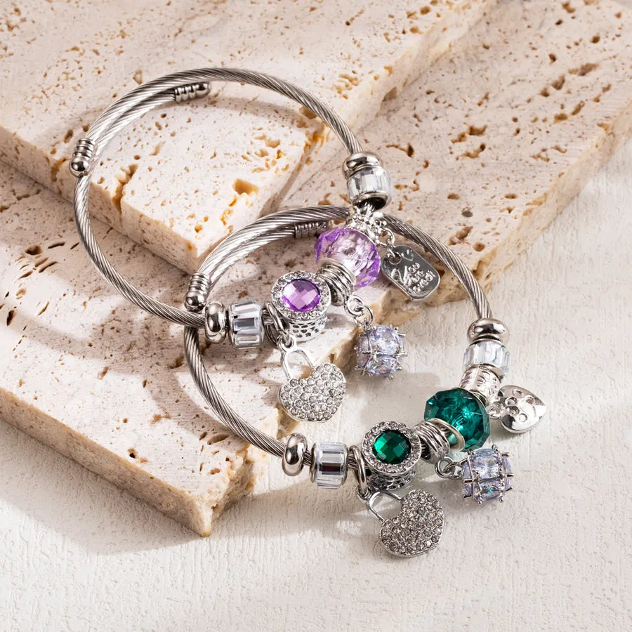 Elevate Your Style with the Elegant Cute Heart Shape Lock Bangle in Bulk