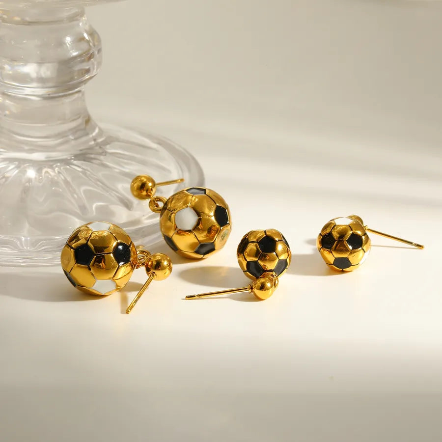 Elevate Your Elegance with Round Electroplated Stud Earrings
