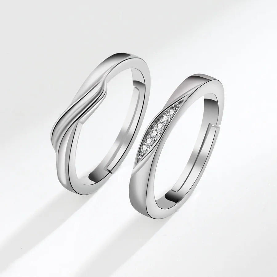 Elevate Your Style with the Simple Style Geometric Copper Plating Zircon Open Ring