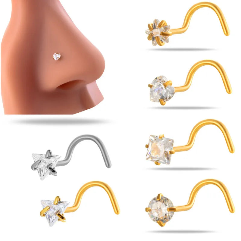 Elevate Your Style with the Classic G23 F136 Titanium Alloy Nose Stud