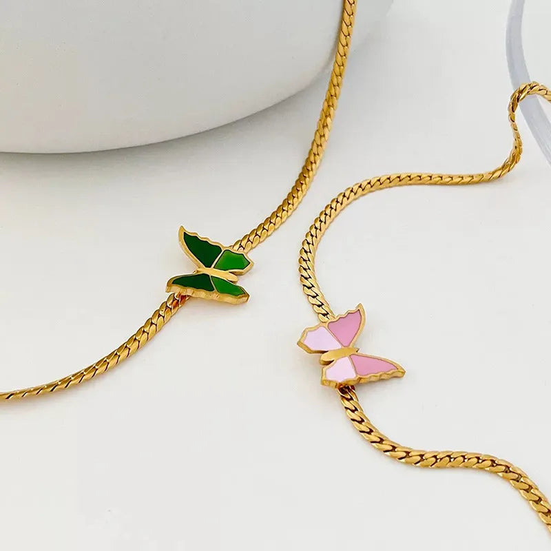 Discover the Elegance of the Sweet Butterfly Titanium Steel Necklace