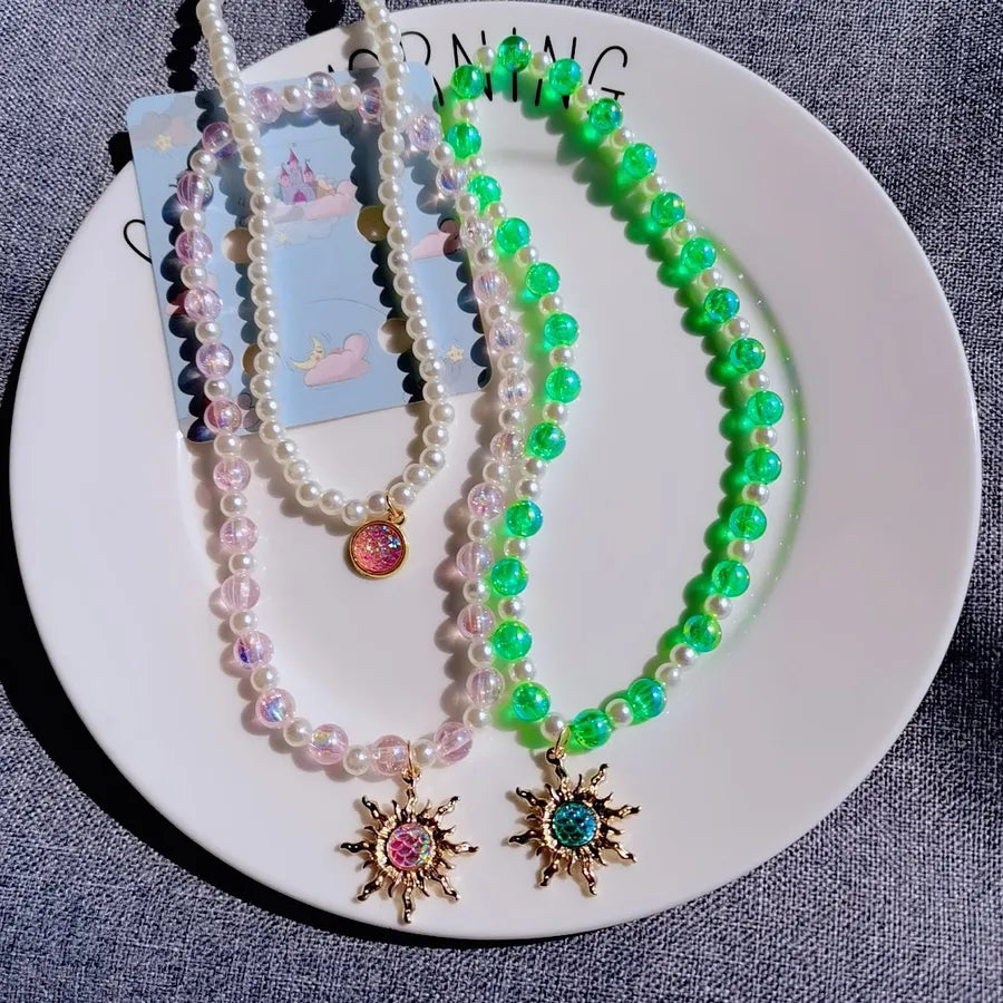 Enchanting Children's Mermaid Alloy Pendant Jewelry Set