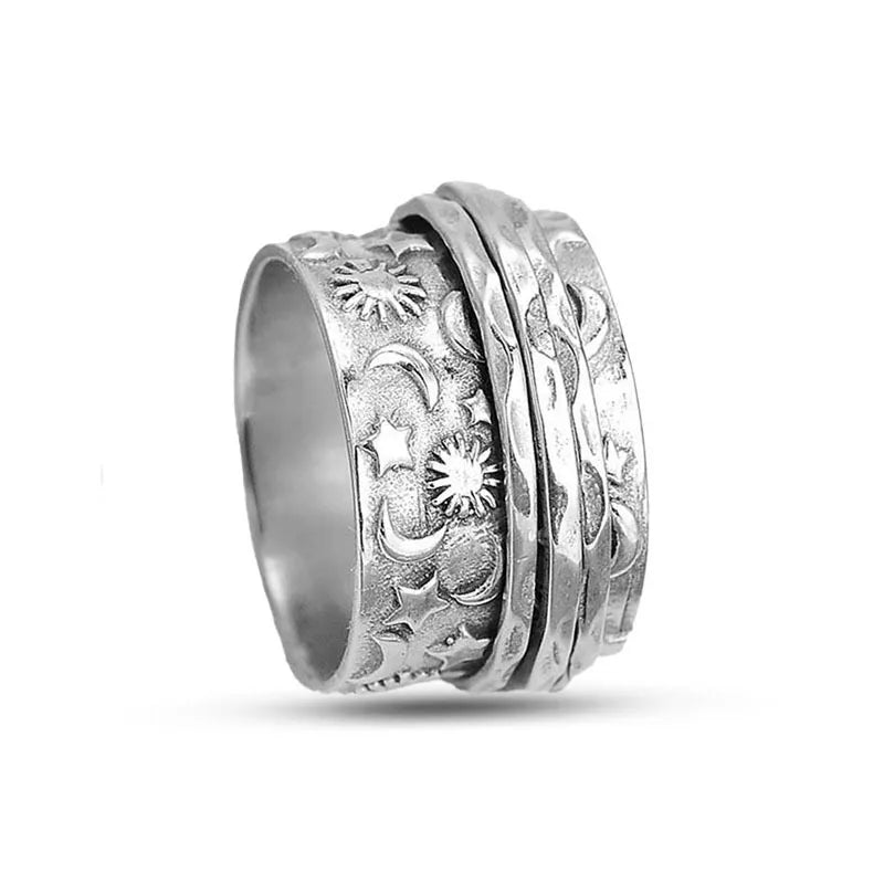 Elevate Your Style with the Men's Vintage Ring - Bohemian Floral Print