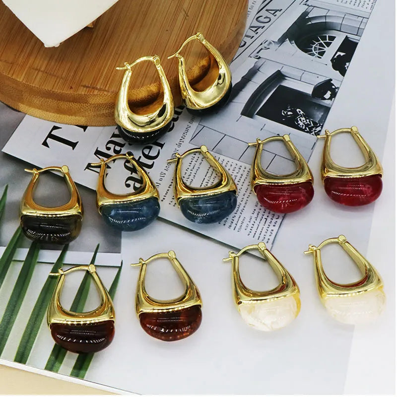 Elevate Your Style with Autumn Winter Hong Kong Coffee Color Women Earrings