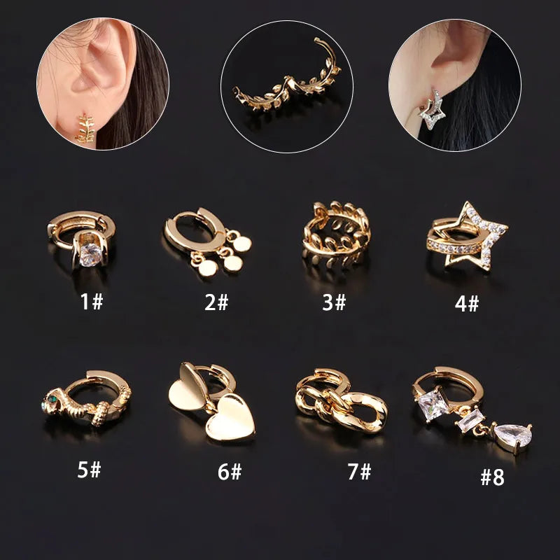 Discover the Elegance of Our 0.8x8mm Metal Texture Ear Cuff Piercing Jewelry