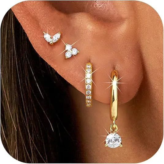Elevate Your Style with Our Gold Ring Earrings Set