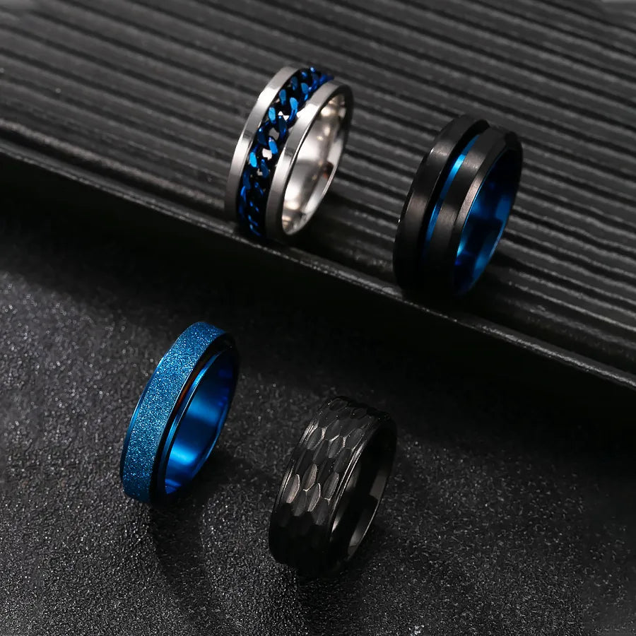 Elevate Your Style with the Colorful Stainless Steel Ring Set