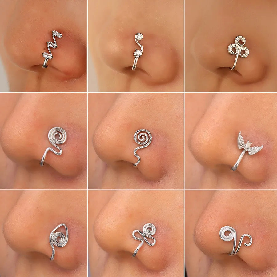 Elevate Your Style with Our Non-Pierced U-Shaped Nose Ring