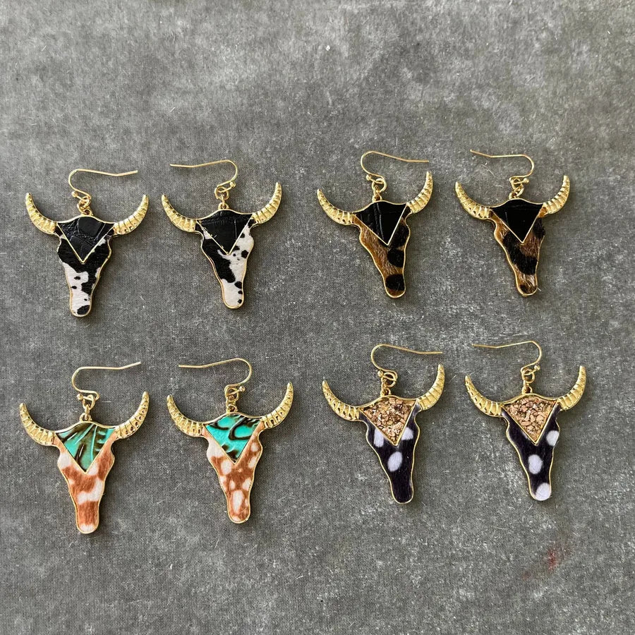 Discover the Allure of Bohemian Bull Head Earrings