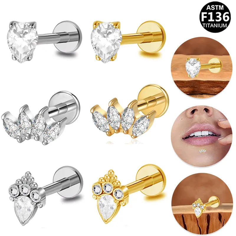 Discover the Elegance of Our 1-Piece Lip Rings