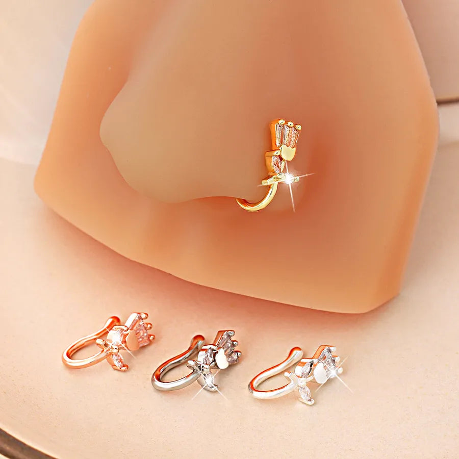 Experience Elegance with Our Non-Pierced U-Shaped Nose Stud