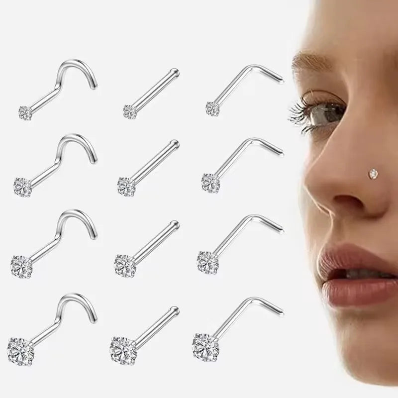 Discover the Elegance of Our Medical-Grade Stainless Steel Nose Studs