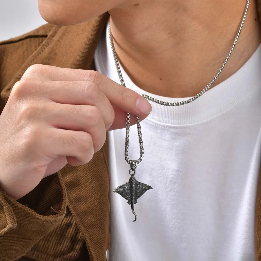 Elevate Your Style with the 304 Stainless Steel Devil Fish Pendant Necklace