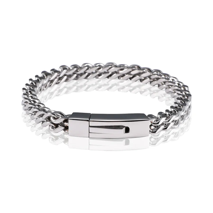 Discover the Elegance of the Stainless Steel Men's Trendy Braided Bracelet