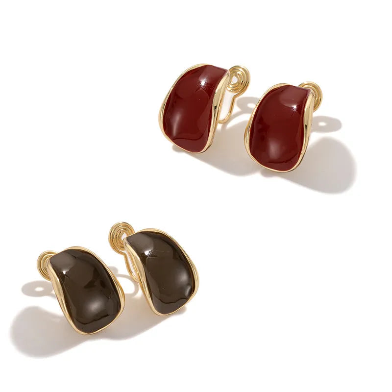 Elevate Your Style with Vintage Cool Red Geometric Earrings