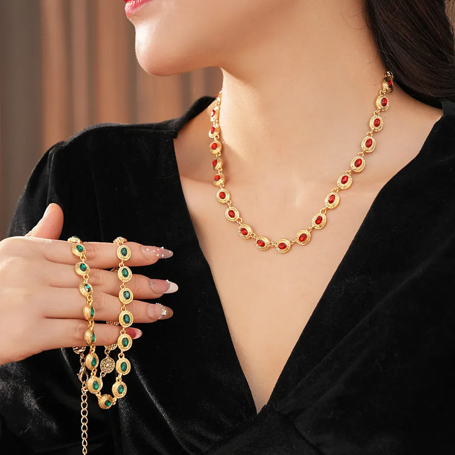 Discover the Timeless Elegance of the Vintage Oval Diamond Inlaid Necklace