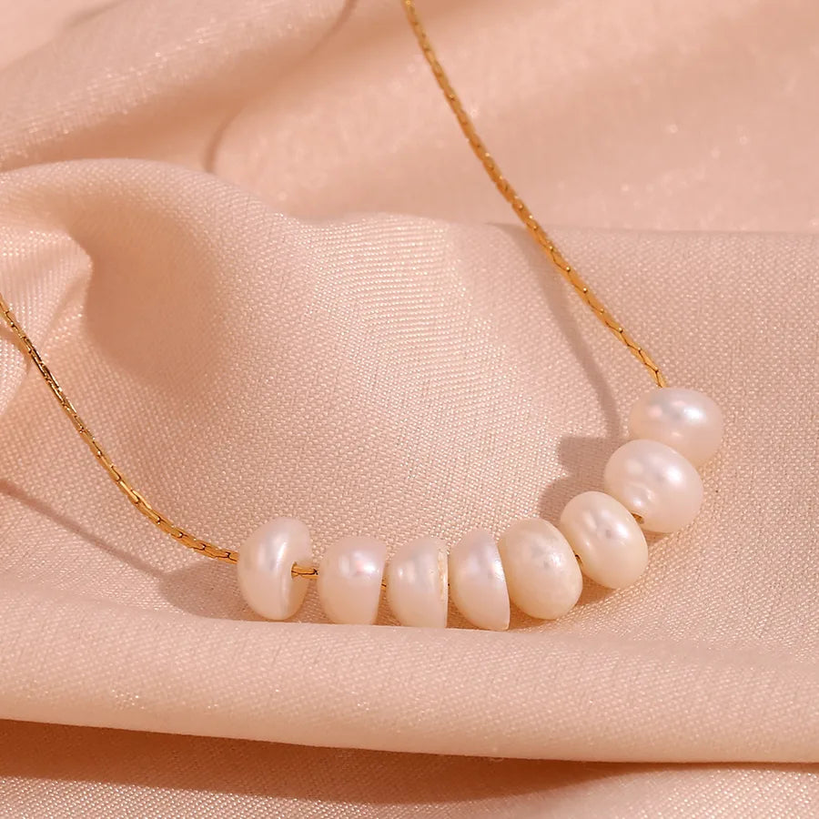 Elevate Your Style with the 304 Stainless Steel Freshwater Pearl Necklace
