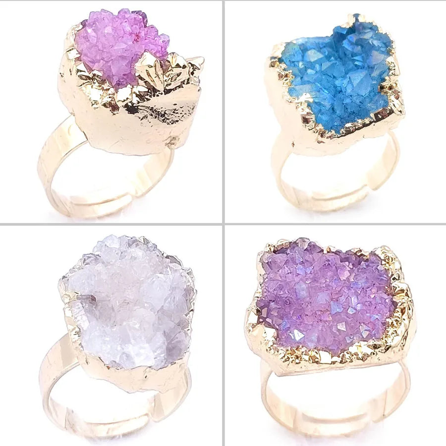 Discover the Elegance of Our Adjustable Natural Stone Ring