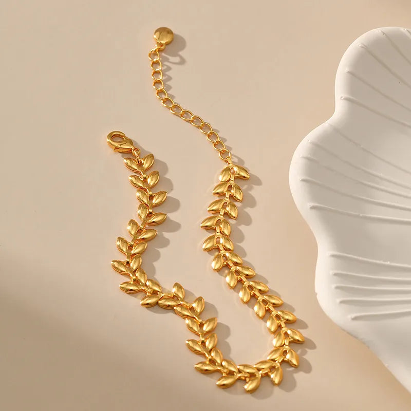 Elevate Your Style with IG Style Grain Copper Plating 18K Gold Plated Bracelets