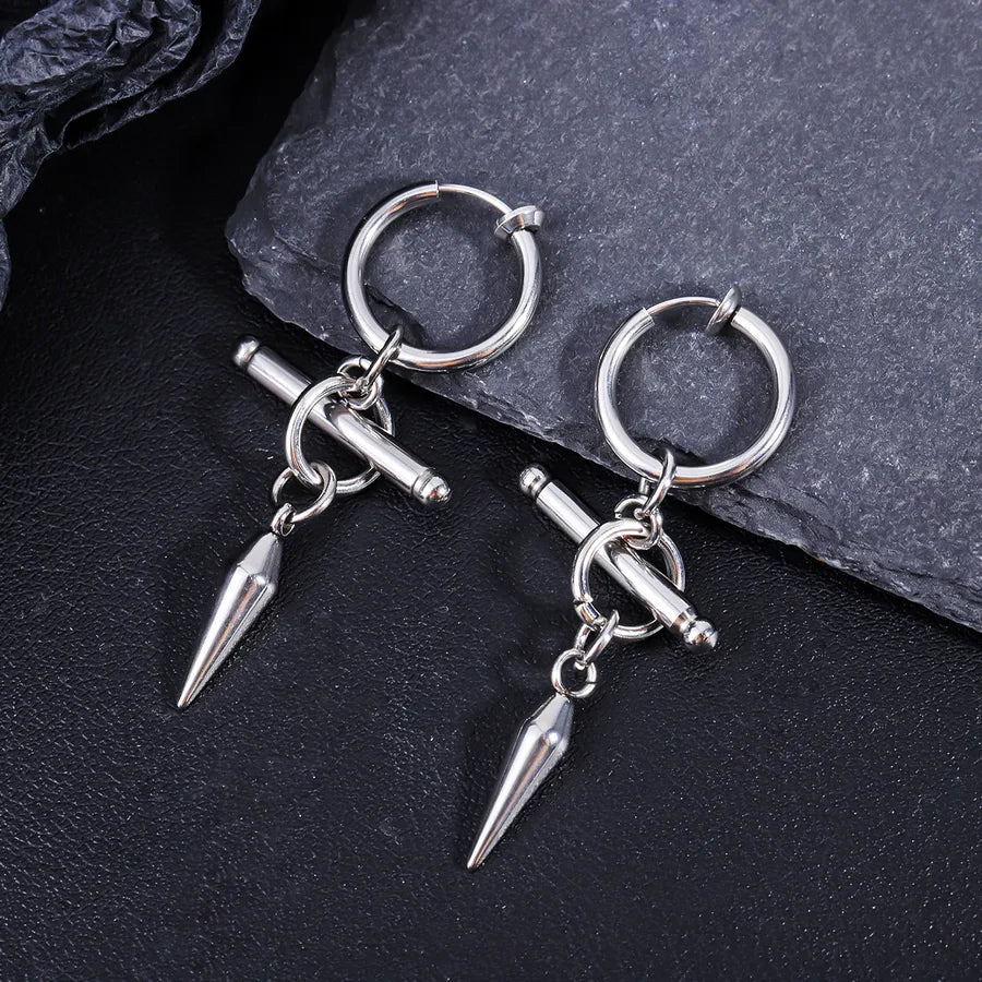Elevate Your Style with Stainless Steel Cone-Shaped Ear Cuffs