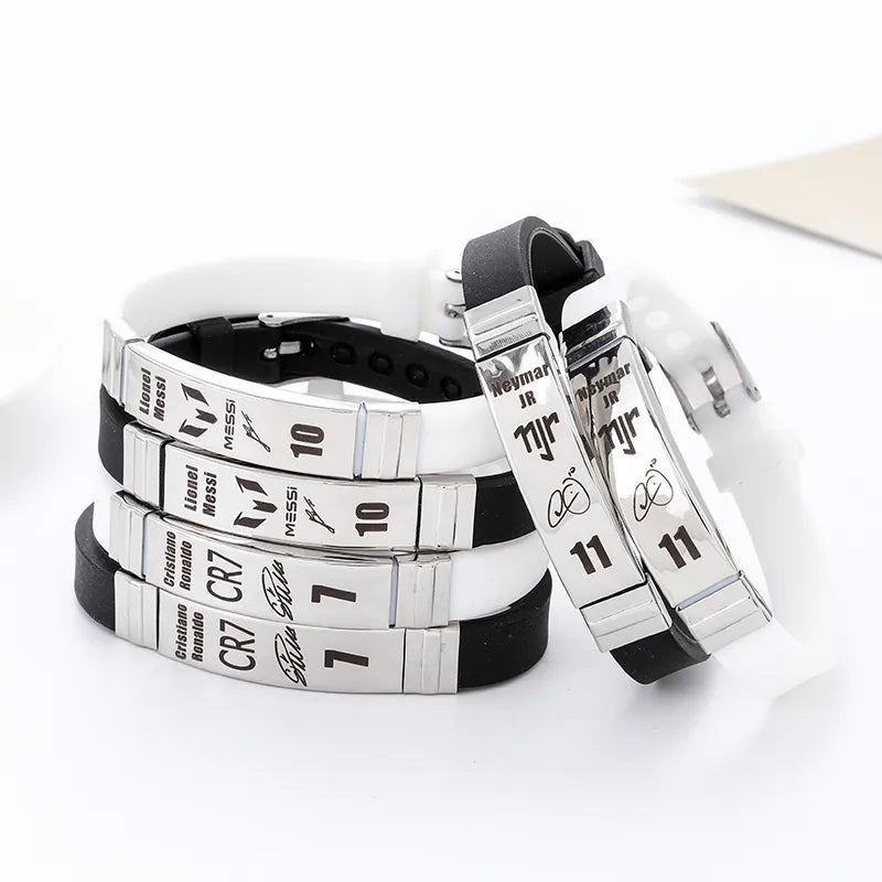 The Ultimate Adjustable Silicone Stainless Steel Sports Bracelet: A Trendy Accessory for Every Fan
