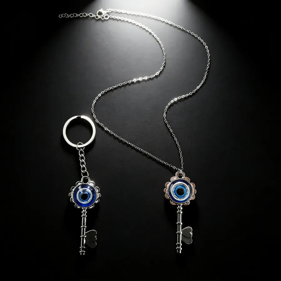 Discover the Elegance of the Devil's Eye Necklace Key Necklace Set