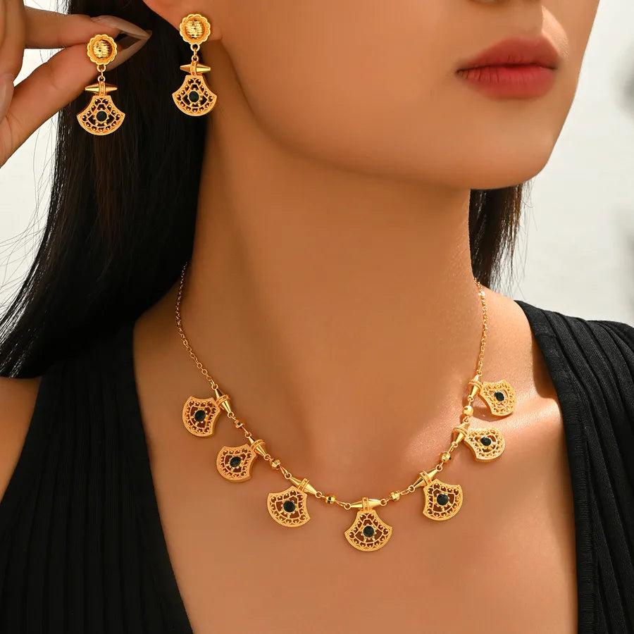 Elevate Your Style with Our 18K Gold Geometric Jewelry Set