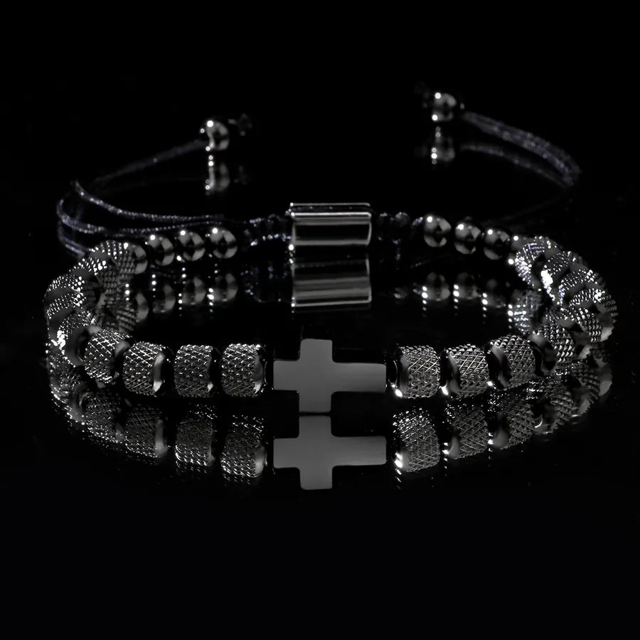 Elevate Your Style with the High-Quality Stainless Steel Cross Bracelet for Men