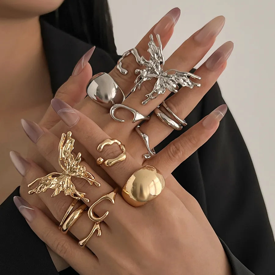 Discover the Elegance of the Lava Butterfly Ring Set