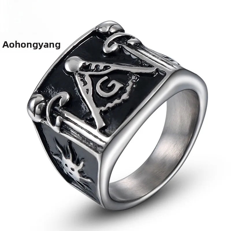 Elevate Your Style with the Vintage Titanium Steel Ring
