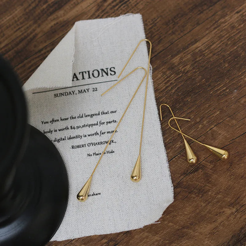 Elevate Your Style with Water Droplets 304 Stainless Steel 18K Gold Plated Earrings