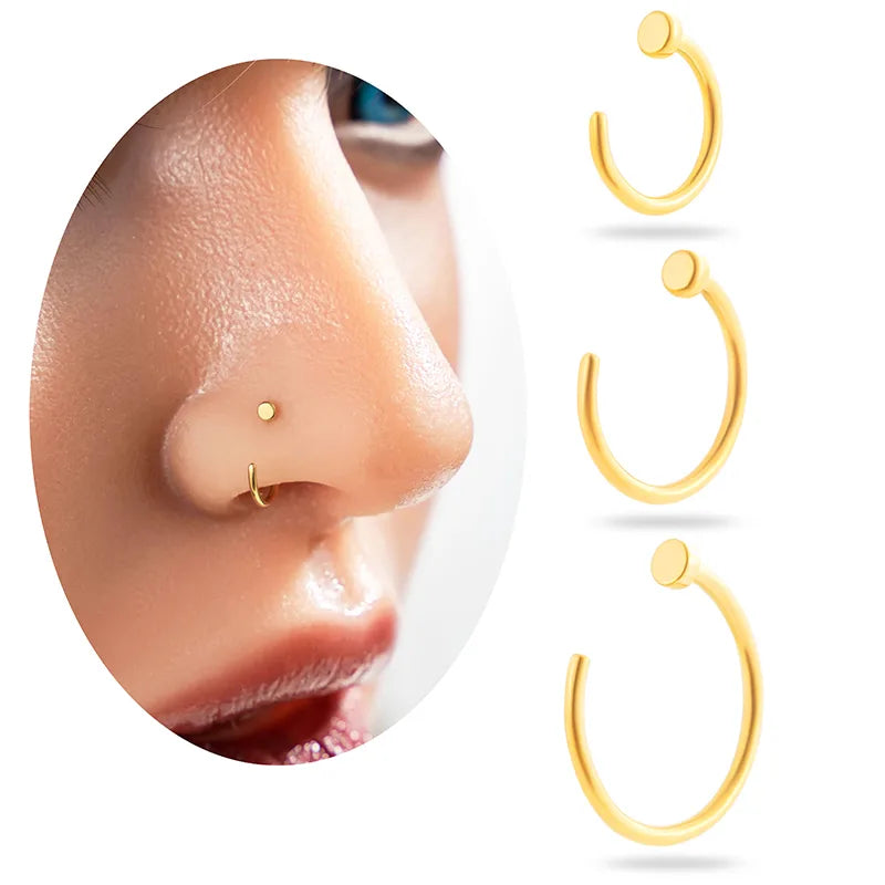 Elevate Your Style with the G23 F136 Titanium Alloy C-Shaped Nose Ring
