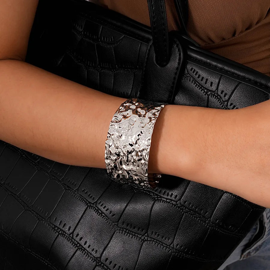 Elevate Your Style with the Metal Folding Round Opening Bracelet for Women