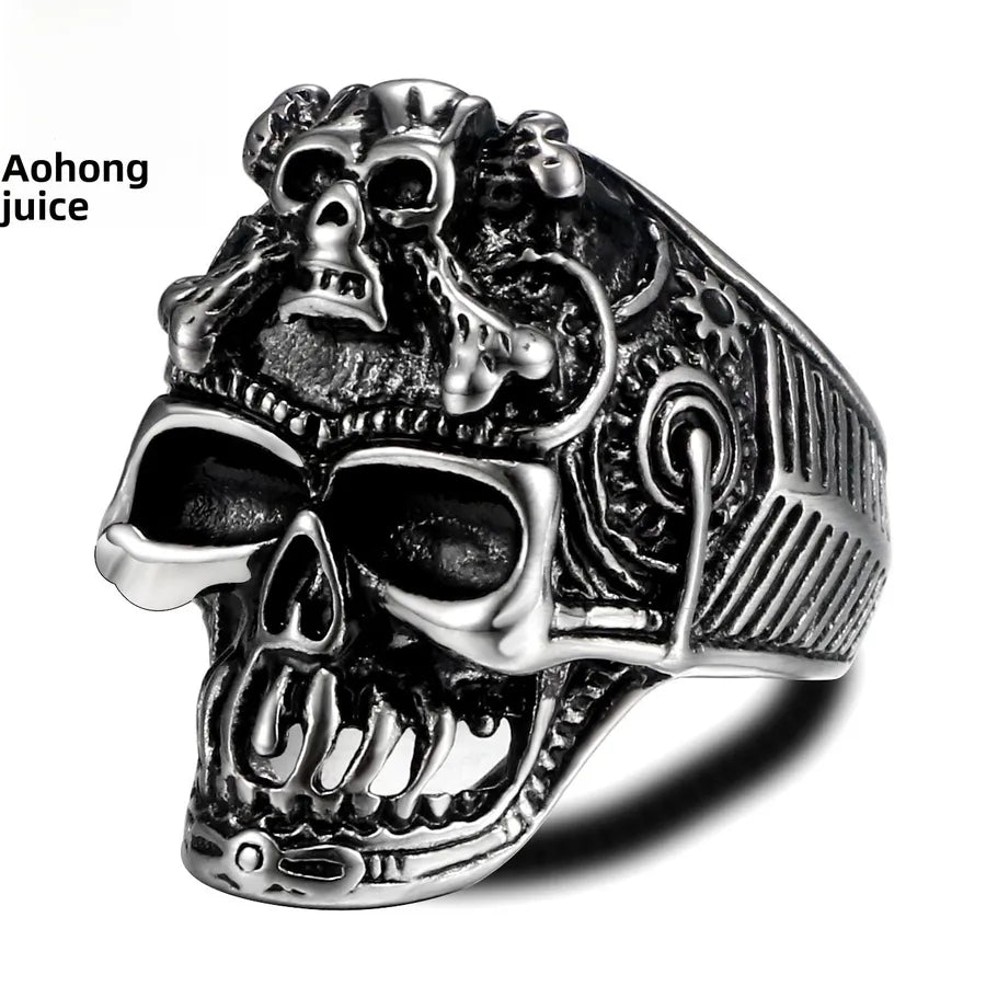 Elevate Your Style with the Skull Titanium Steel Ring