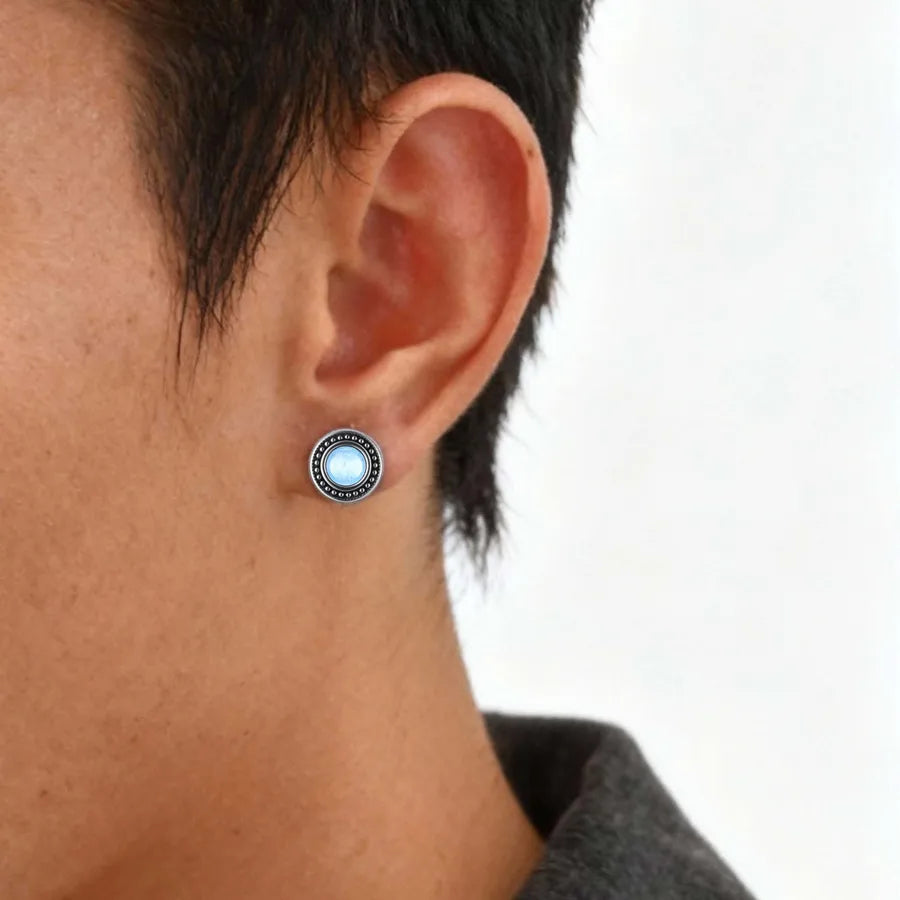 Elevate Your Style with 201 Stainless Steel Resin Earrings: A Must-Have for Men