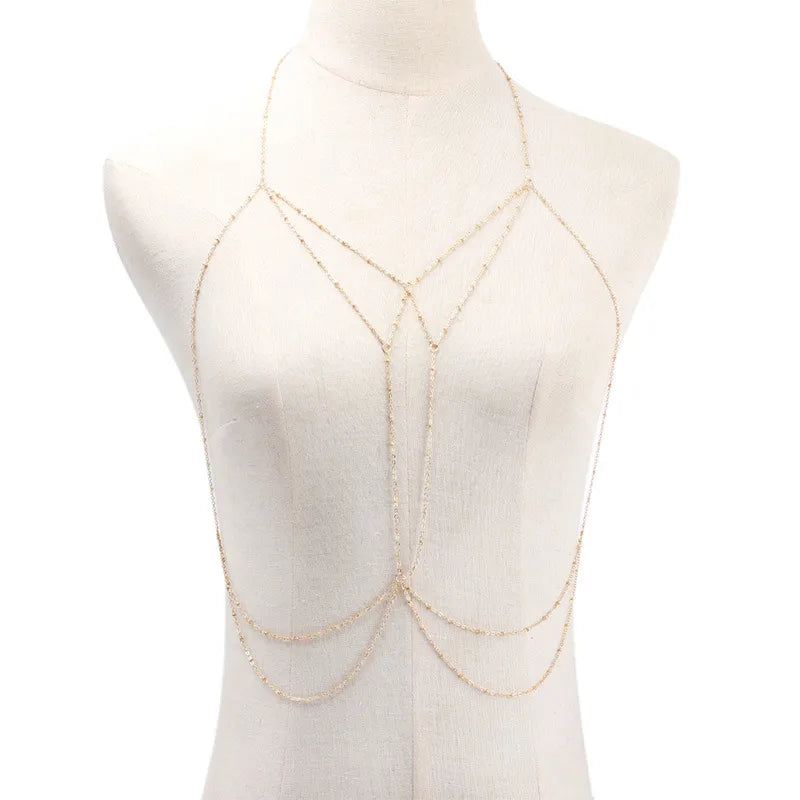 Unleash Your Inner Goddess with the Sexy Geometric Alloy Plating Women's Body Chain