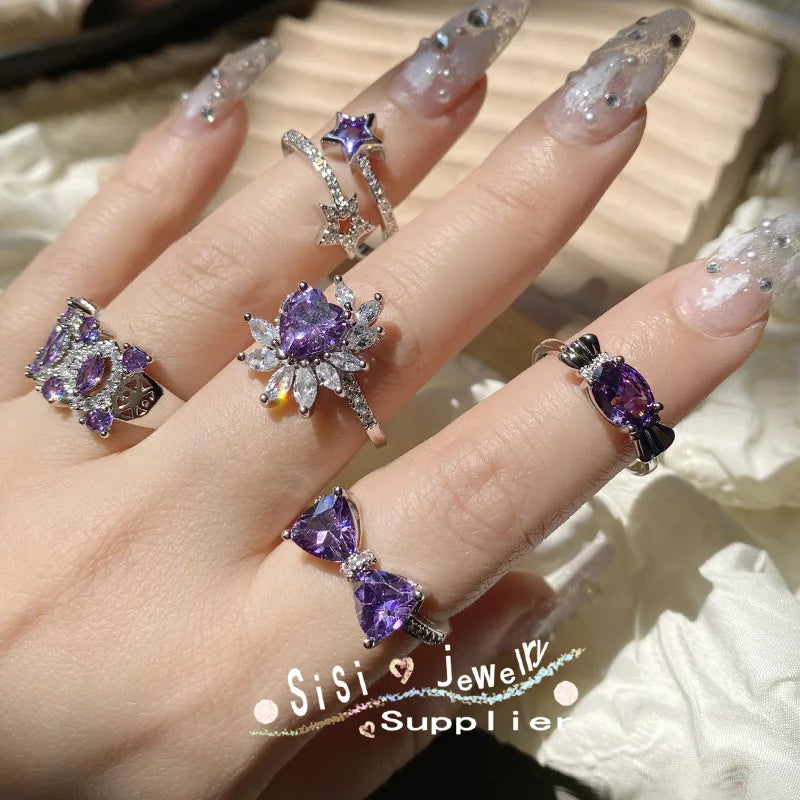Discover the Elegance of the Sisi Red Book Purple Sapphire Ring