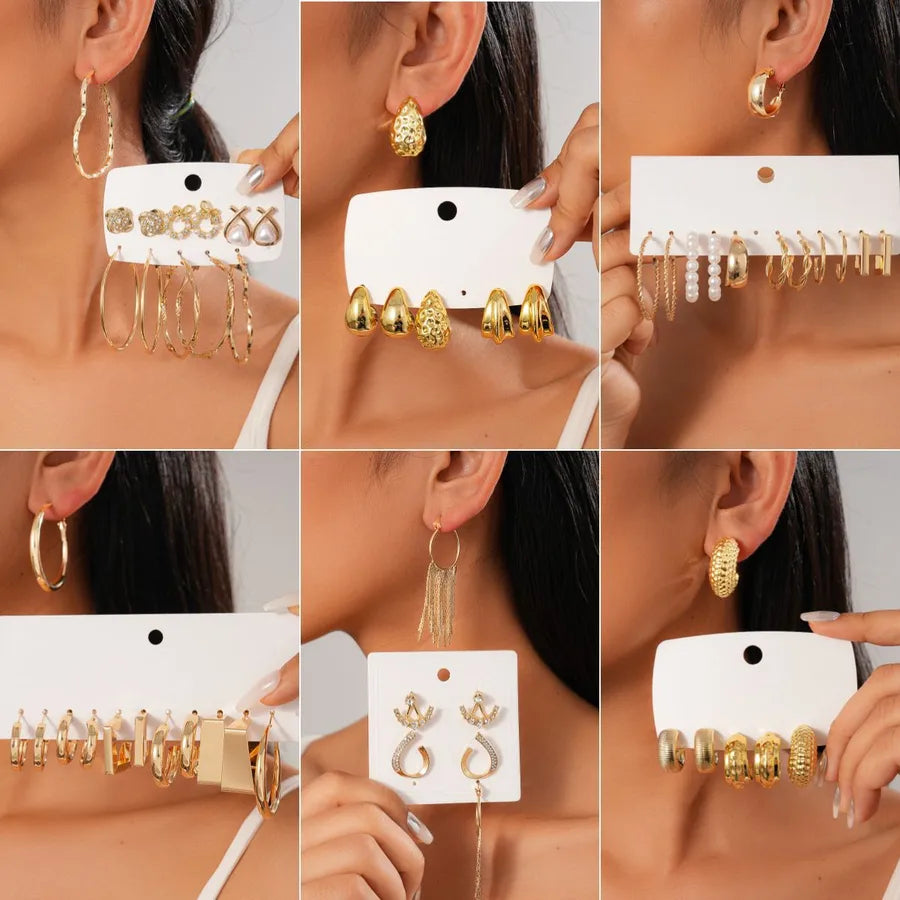 Elevate Your Style with Minimalist Three-Layer C-Shaped Earrings