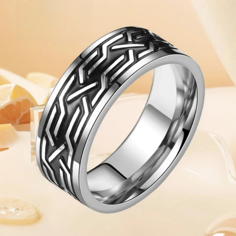 Elevate Your Style with the Men's Titanium Steel Ring