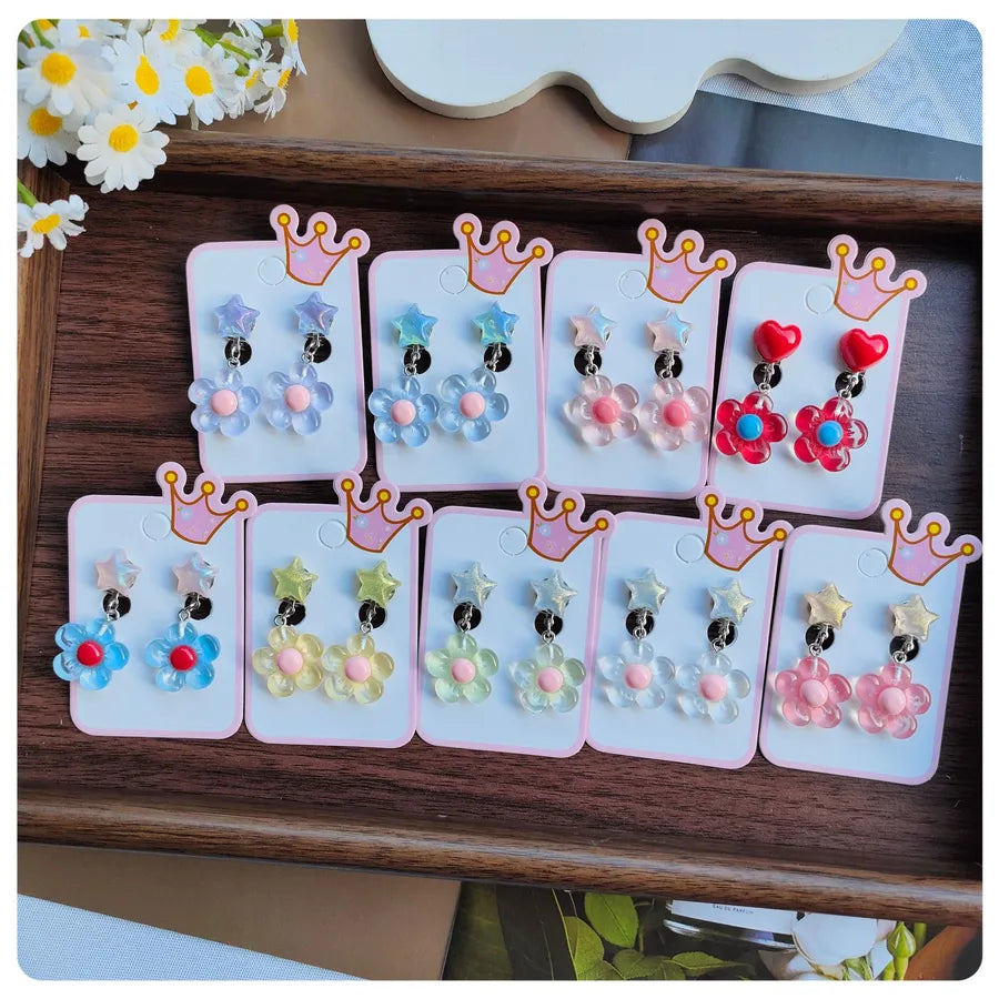Elevate Your Style with Our Cartoon Resin Flower Ear Cuff